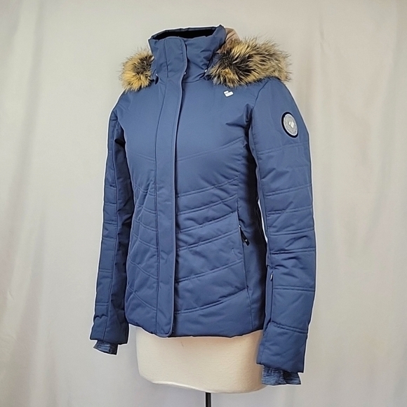 Obermeyer Jackets & Blazers - Obermeyer Hooded Winter Jacket Slate Blue Size 4